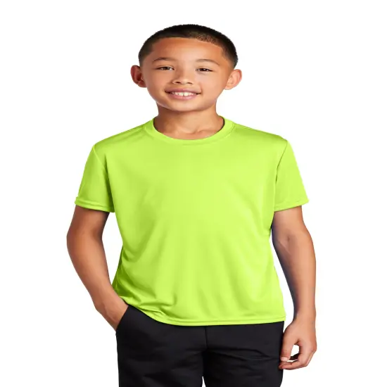 Port & Company&reg; Youth Performance Crew Neck Short Sleeve Tee Neon yellow {1}