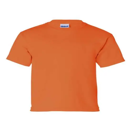 Gildan&reg; Ultra Cotton Youth Crewneck Short Sleeve T-Shirt Safety orange {1}