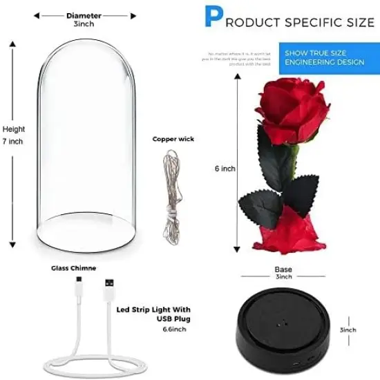 Preserved Artificial Rose Valentine's Day Gifts for Her {2}