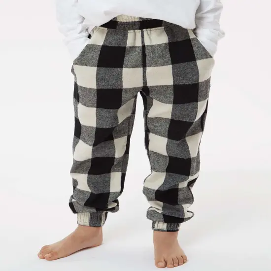 Youth Plaid Jogger Sweatpants | RADYAN&reg; Red/ black {2}