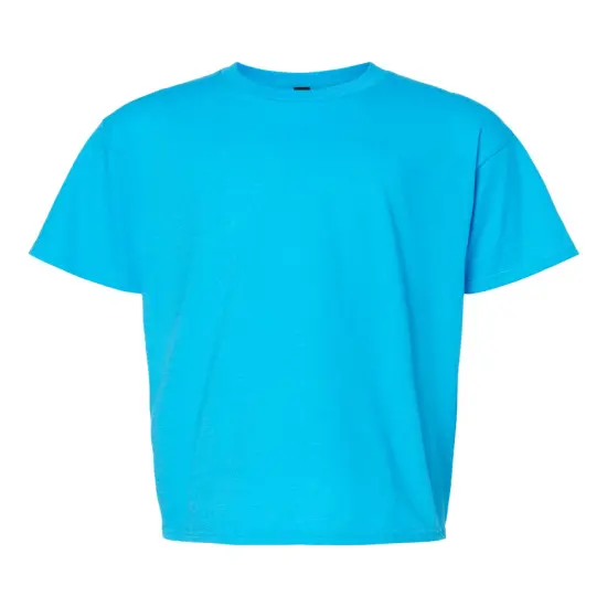 Gildan&reg; Softstyle Youth CVC Crewneck Short Sleeve T-Shirt Caribbean mist {1}