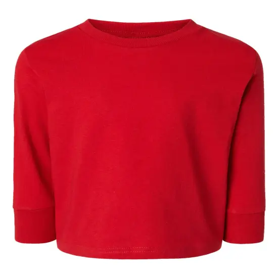 Rabbit Skins&reg; Toddler Cotton Jersey Crewneck Long Sleeve Tee - 3311 Red {1}