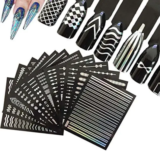 Wrapables 12 Sheets Holographic Nail Stickers {2}
