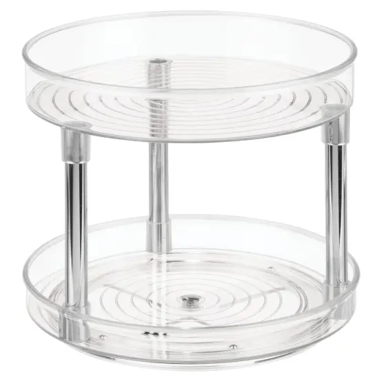 mDesign 2-Tier Lazy Susan, 9" Rotating Kitchen Organizer {4}