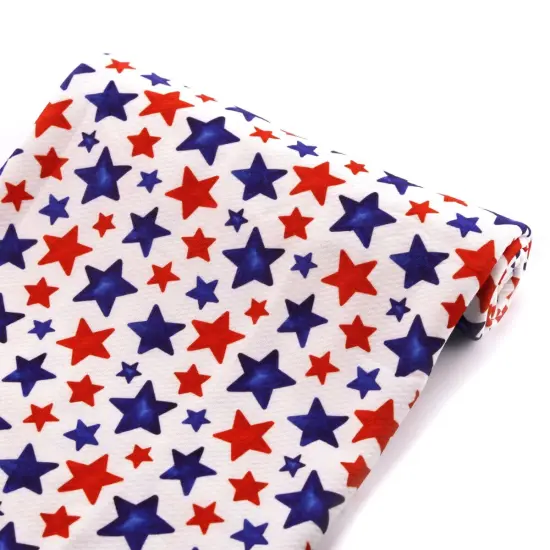 RWB July 4th Watercolor Stars Bullet Fabric 1 yard {2}