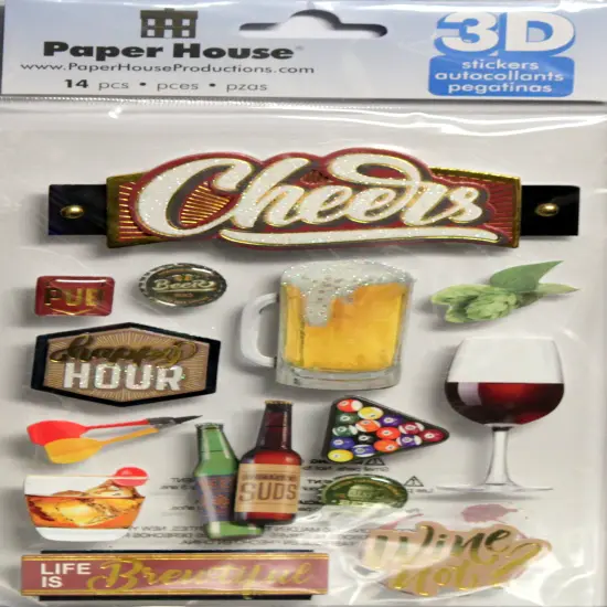 Paper House Cheers Dimensional 3D Stickers {1}