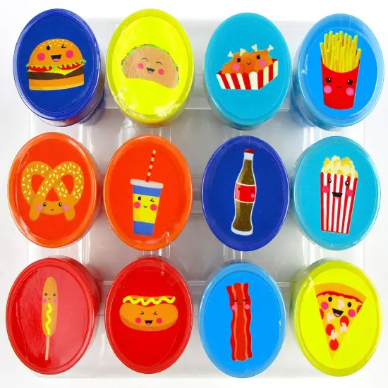 TINYMILLS 12 Pcs Cute Fast Food Stamp Kit for Kids {2}