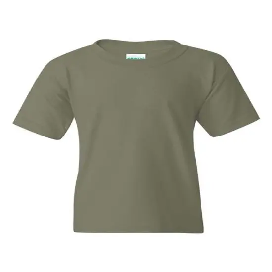Gildan&reg; Heavy Cotton Crewneck Short Sleeve Youth T-Shirt - 5000B Military green {2}
