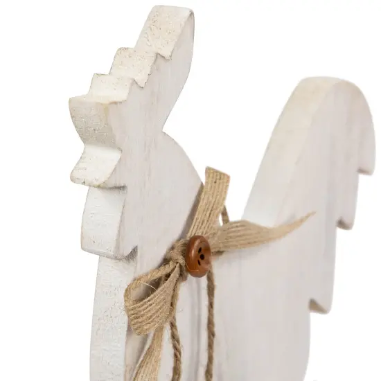 Northlight Distressed Rooster Silhouette Spring Decoration - 9.5" White {6}