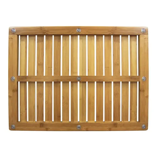 Oceanstar Bamboo Floor and Bath Mat with Non-Slip Rubber Feet Brown {5}