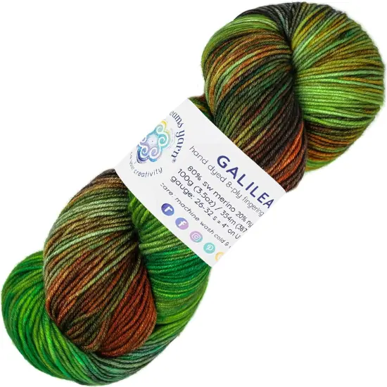 Living Dreams Yarn Galilea: Colorful Superwash Merino Sock Yarn. Super Soft and Strong. Hand Dyed to Perfection Gemini {1}