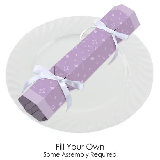 Big Dot of Happiness Purple Confetti Stars - No Snap Simple Party Table Favors - DIY Cracker Boxes - Set of 12 {3}