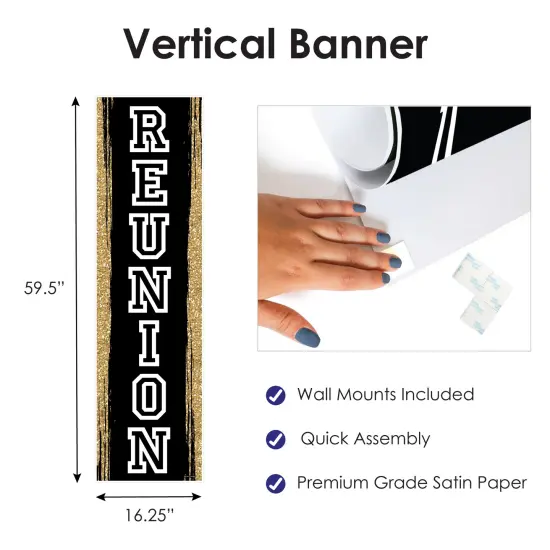 Big Dot of Happiness Reunited - School Class Reunion Party Front Door Decoration - Vertical Banner {4}