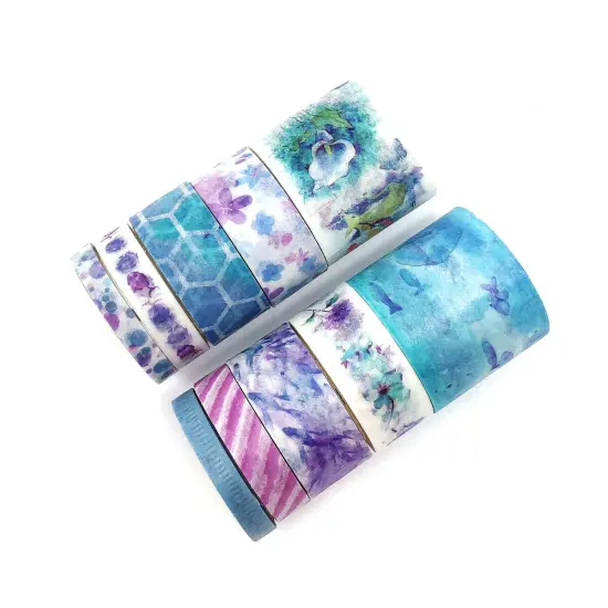 Wrapables Decorative Washi Tape Box Set (10 Rolls) Cool Aquatic {5}