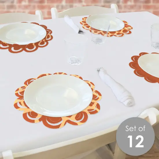 Big Dot of Happiness Giraffe Print - Safari Party Round Table Decorations - Paper Chargers - Place Setting For 12 {3}