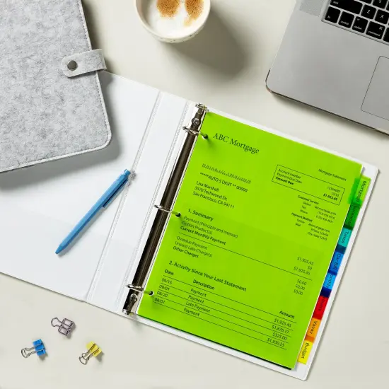 Avery Dividers for 3 Ring Binders, 8-Tab Binder Dividers, Plastic Binder Dividers, Insertable Big Tab, Multicolor, 3 Sets (71901) {3}