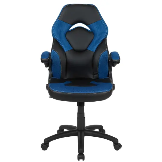 Emma and Oliver Z100 Gaming Chair Racing Office Ergonomic Computer PC Adjustable Swivel Chair Blue {3}
