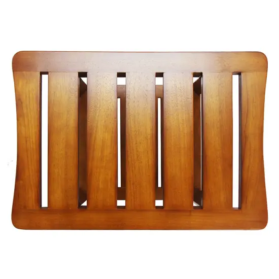 Oceanstar Solid Wood Spa Bench with Storage Shelf, Teak Color Finish Brown {4}