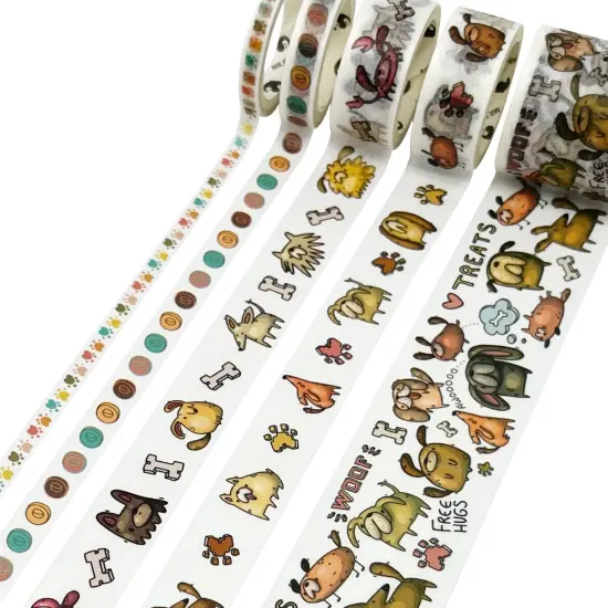 Wrapables Decorative Washi Tape Box Set (10 Rolls) Good Doggy {3}