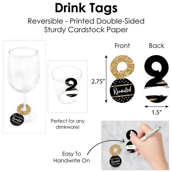 Big Dot of Happiness Reunited - School Class Reunion Party Paper Charger and Table Decorations - Chargerific Kit - Place Setting for 8 {7}