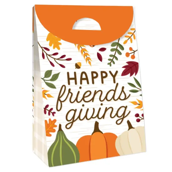 Big Dot of Happiness Fall Friends Thanksgiving - Friendsgiving Gift Favor Bags - Party Goodie Boxes - Set of 12 {4}