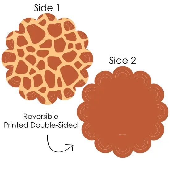 Big Dot of Happiness Giraffe Print - Safari Party Round Table Decorations - Paper Chargers - Place Setting For 12 {4}