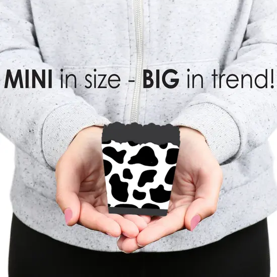 Big Dot of Happiness Cow Print - Party Mini Favor Boxes - Farm Animal Party Treat Candy Boxes - Set of 12 {6}