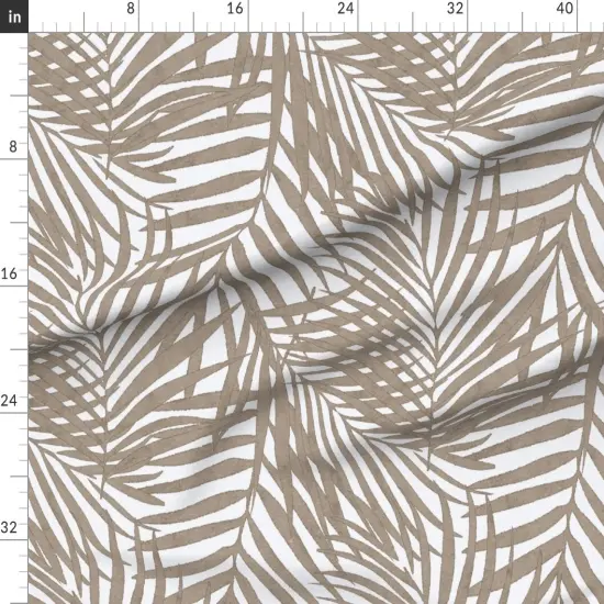 Various Fabrics by the Yard or Fat Quarter Tropical Palm Coastal Watercolor Summer Resort Beach Brown Tree Custom Printed Fabric by Spoonflower {1}
