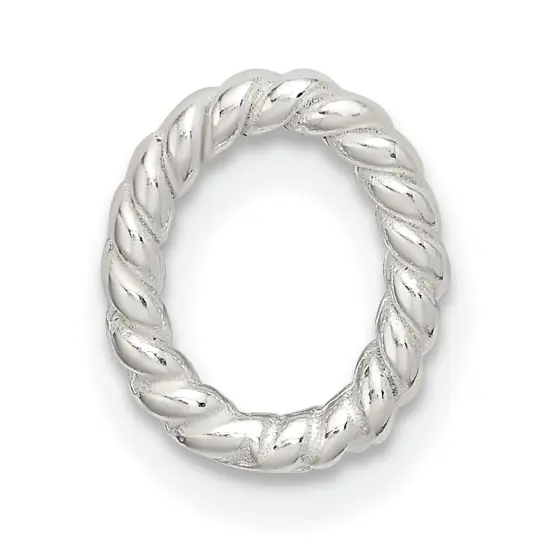 Sterling Silver Twisted Component Links 7.4 x 10.2mm - Pack of 4 {1}