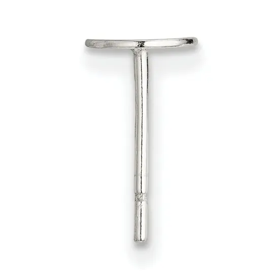 Sterling Silver Flat Back Post Earrings (6.00mm to 10.00mm) {1}