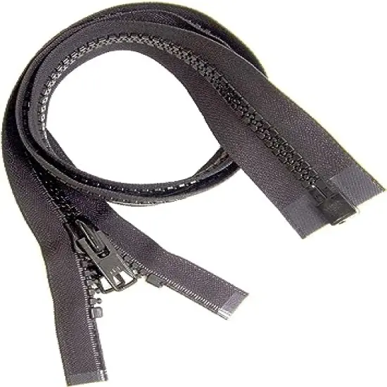 Zipper 60" Inch YKK, Black, #10, Seperating Zipper, Double Metal Slider, Boat Canvas {1}