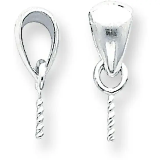 Sterling Silver Pearl Bail (4.20Mm Inside Diameter) 4Pcs {1}