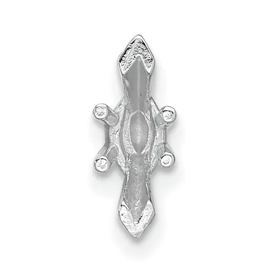 14K White Gold 6 Prong Marquise V-End Setting 11x6mm {2}