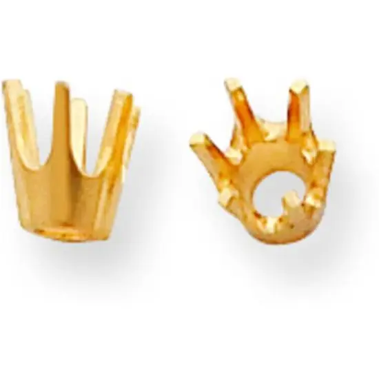 14K Gold 6 Prong Round Low Base Setting 5.2mm {1}