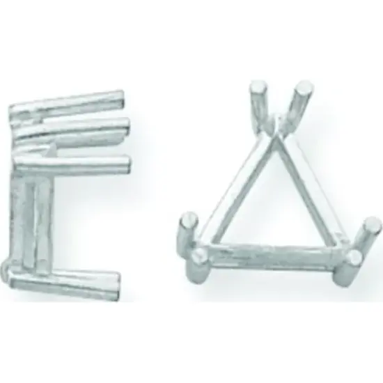 14K White Gold Trillion Setting 9mm {1}