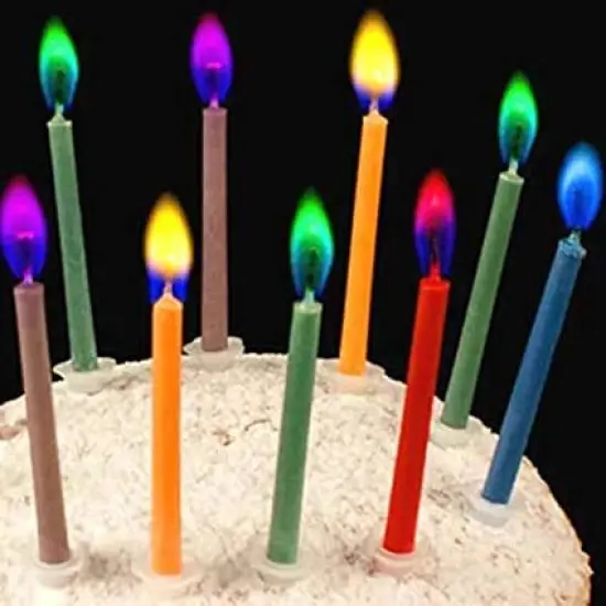 Birthday Cake Candles Happy Birthday Candles Colorful Candles Holders Included (12pcs) {1}