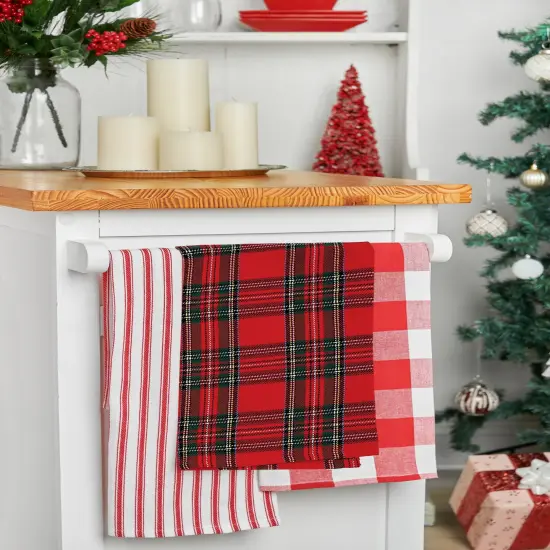 27" x 18" Arlington Plaid Lodge Cabin Everyday Holiday Christmas Woven Cotton Dish Kitchen Towel Decor Decoration {5}