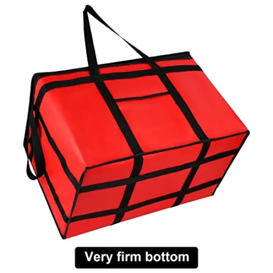 Extra large XXXL Insulated Food Delivery Bag Cooler Bags Keep Food Warm Catering Therma for doordash Catering Cooler Bags Keep Food Warm Catering Therma Catering Shopper hot XXXL warming RED Pizza {3}