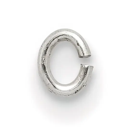 Sterling Silver 22GA Oval Jump Rings 3.3 x 2.8mm - Pack of 6 {1}