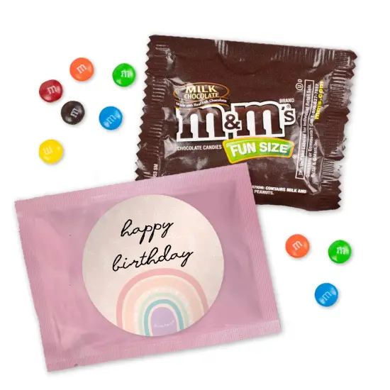 Rainbow Birthday Candy M&M's Party Favor Packs (12ct or 24ct) - Milk Chocolate {1}