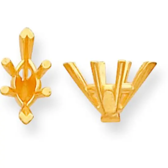 14K Gold 6 Prong Marquise Center Head Setting 6x3mm {1}