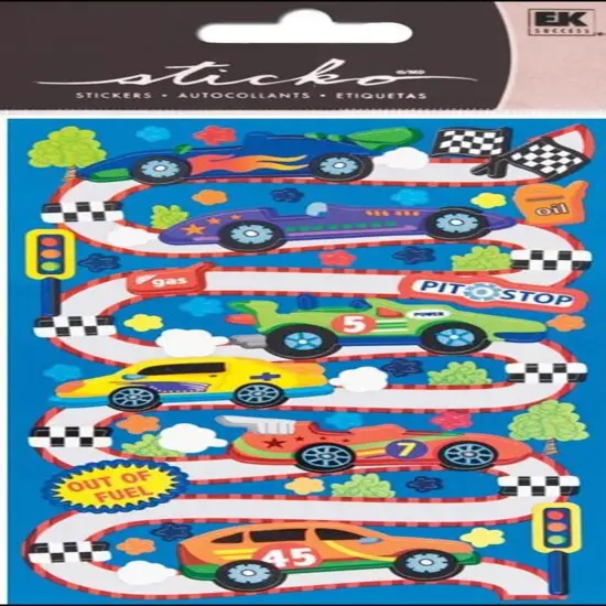 Sticko Race Car Rama Sticker Sheet {1}