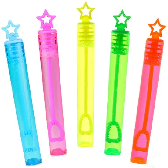 40 Pieces Star Bubble Wands Assortment Neon Party Favors Summer Gifts Fun Toys {2}