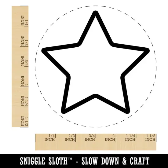Star Shape Excellent Outline Self-Inking Rubber Stamp for Stamping Crafting Planners Blue {1}