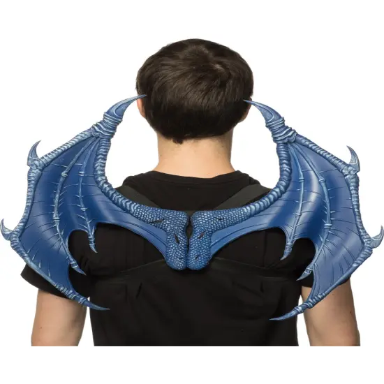 Supersoft Blue Mini Dragon Wings Costume Accessory {1}