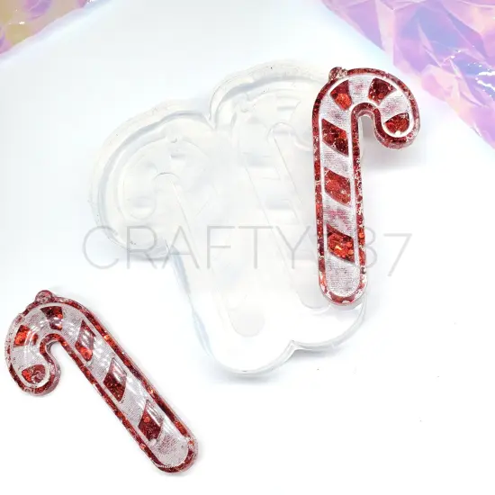 Candy Cane Dangle Earring Mold(C3) {2}