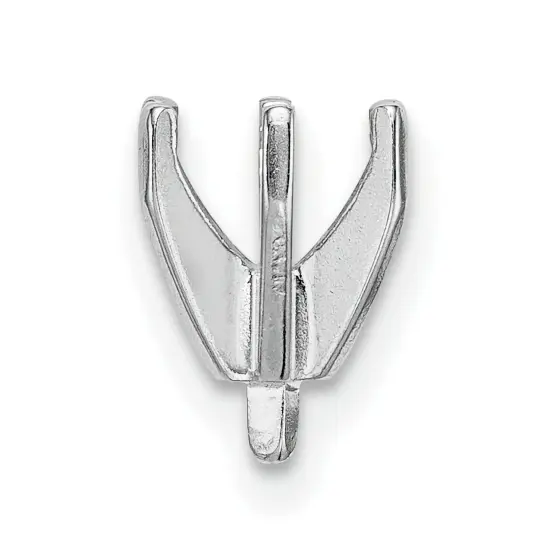 14K WG 6 Prong Round Peg Medium to High Setting 6.5mm {2}