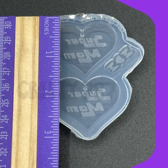Super Mom Dangle Earring Silicone Mold, Resin Mold, Uv Resin Mold(C15) {2}