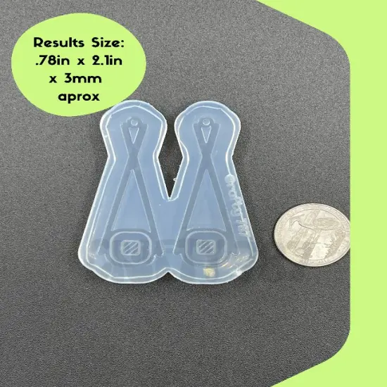 Sushi Chop Sticks Dangle Earring Silicone Mold, Resin Mold (B15) {2}