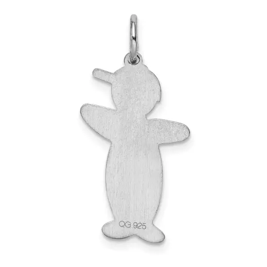 Sterling Silver Kid Charm Jewerly 26mm x 13mm {4}